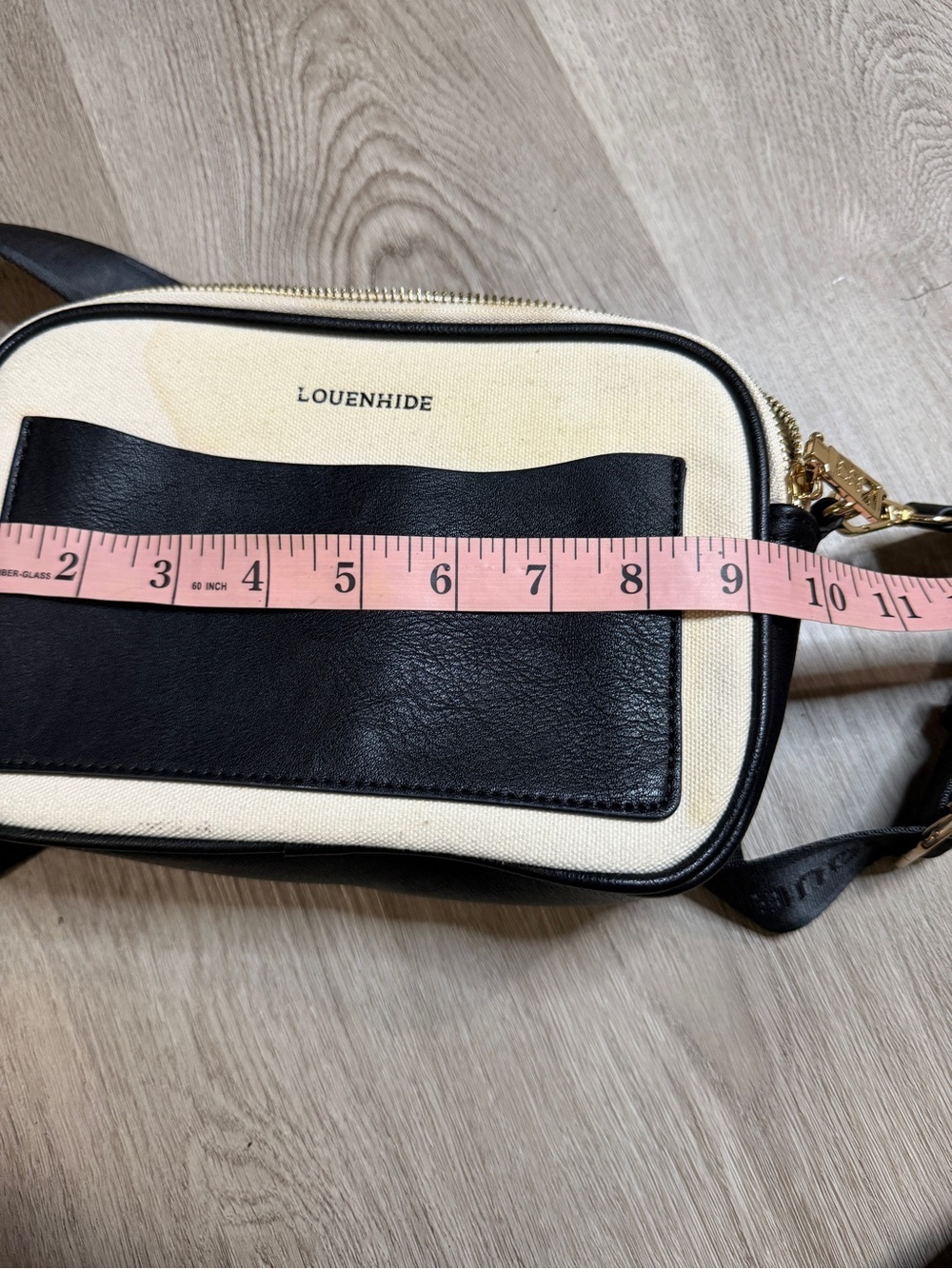 Louenhide Black & Cream Crossbody Messenger Bag - Picture 7 of 8